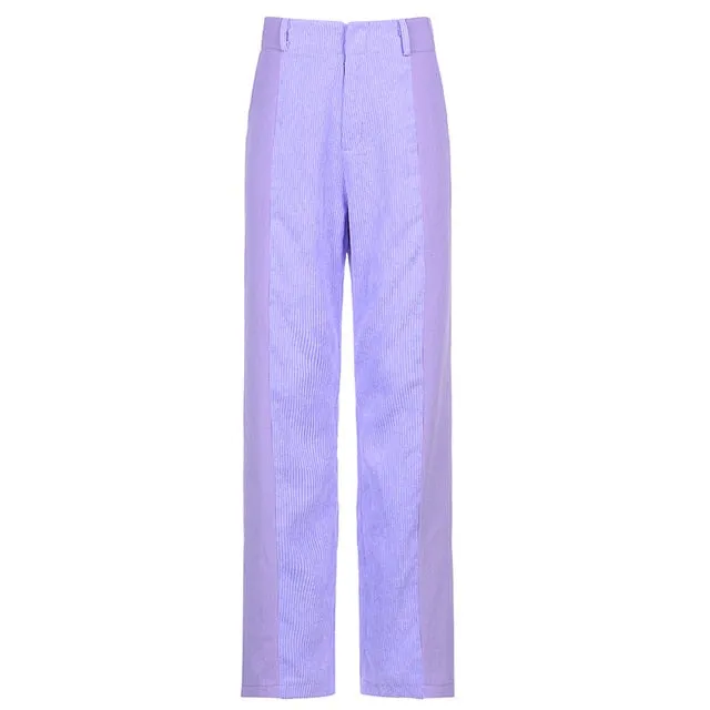 2021 New!!! Women's Corduroy Pants Harajuku Sweatpants High Waist Wide Leg Sizes S - L