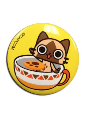 Airou From The Monster Hunter - Airou Teacup Button