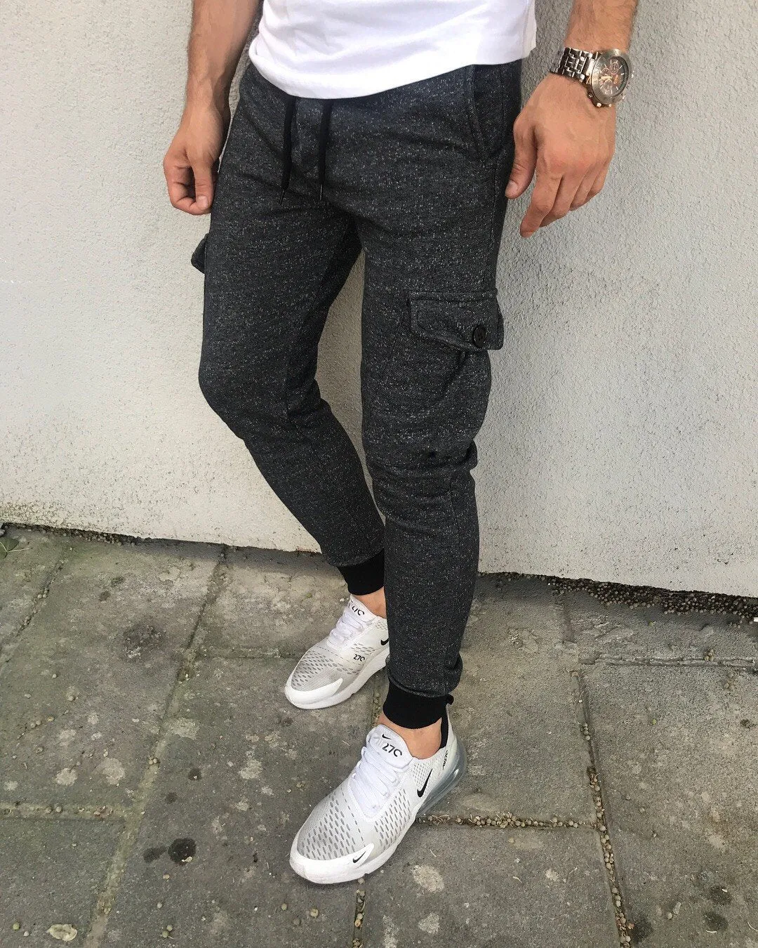 Antracite Cargo Pocket Jogger Pant HB10 Streetwear Jogger Pants