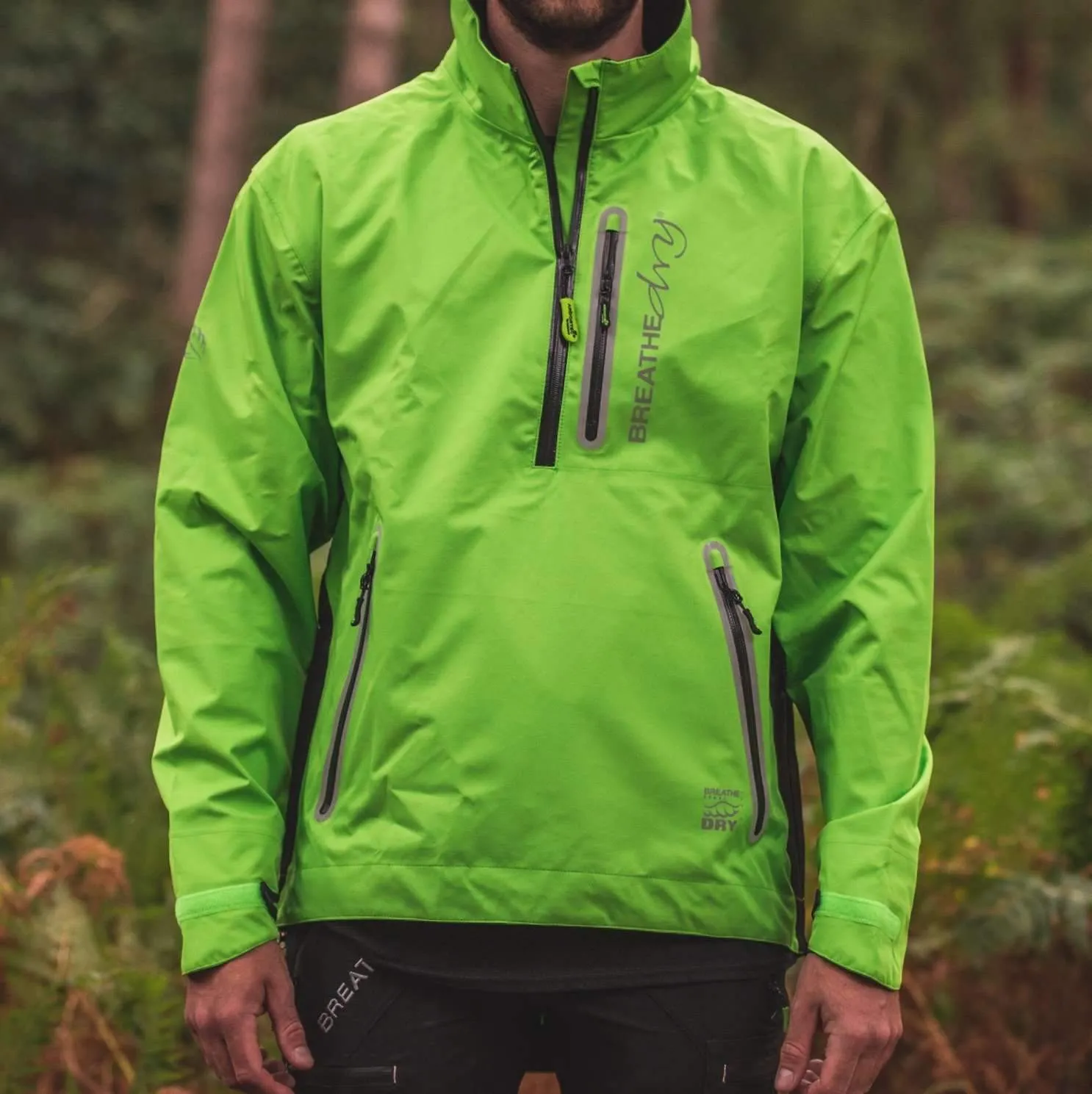 AT4400 Arbortec BreatheDry® Waterproof Rain Jacket - Lime