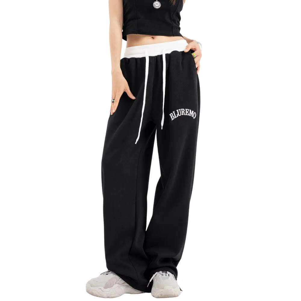 Athletic Letter Embroidery Sweatpants