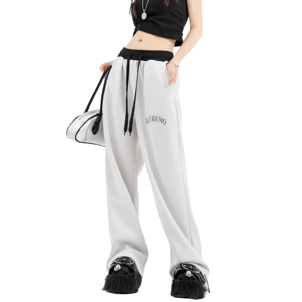 Athletic Letter Embroidery Sweatpants