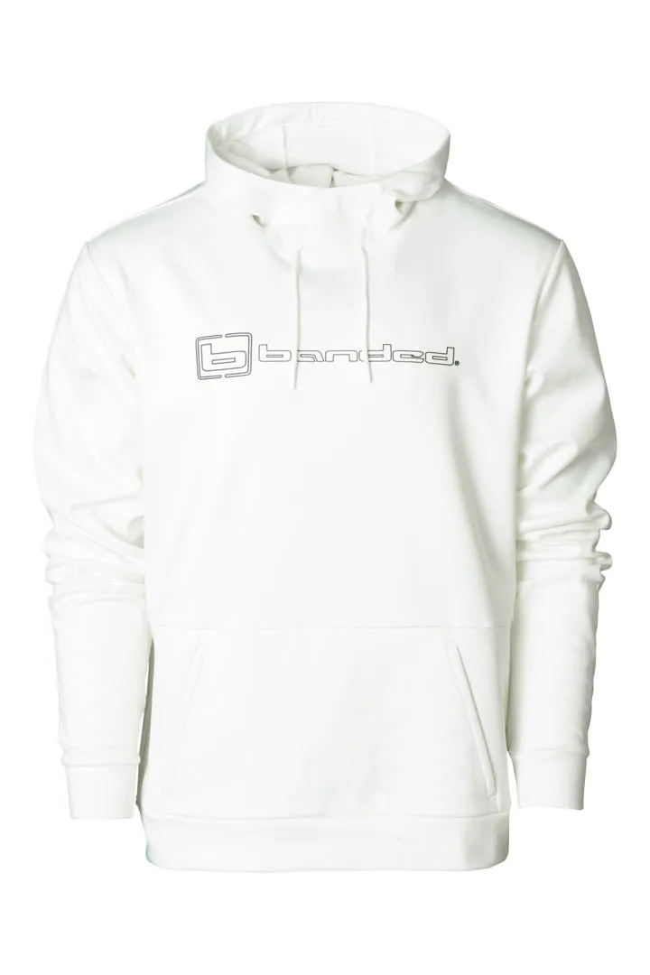 Banded Logo Hoodie - White