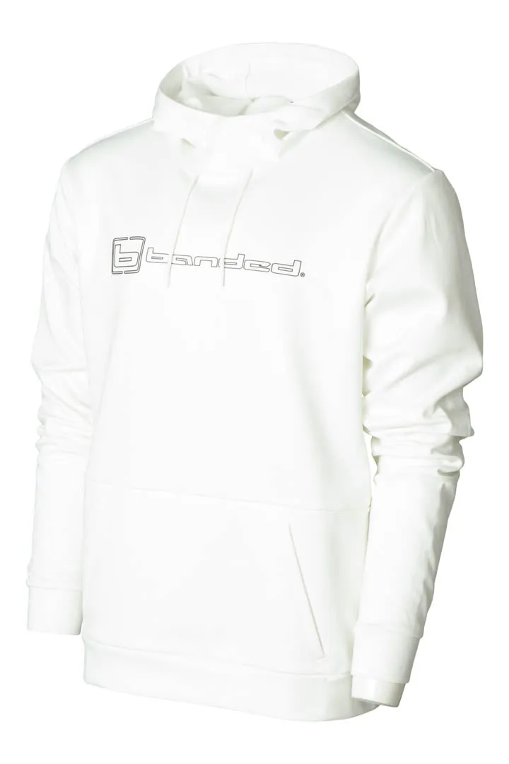 Banded Logo Hoodie - White