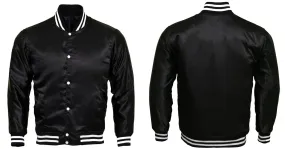 Baseball College Letterman Varsity Jacket Satin Bomber Super Quality Sports Wear-01