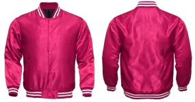 Baseball College Letterman Varsity Jacket Satin Bomber Super Quality Sports Wear-09