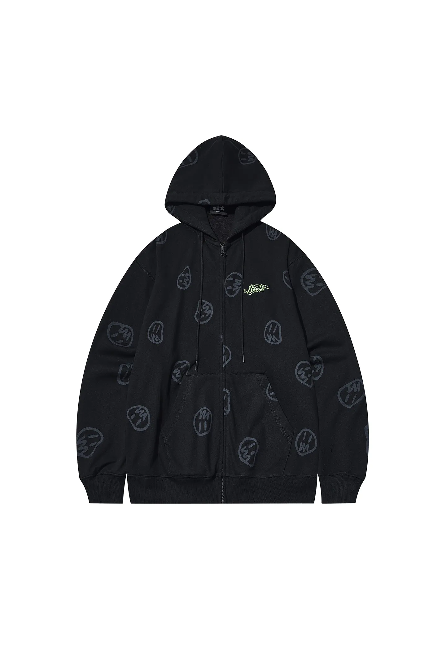 Beaster Little Ghost Face Logo Jacket-Black