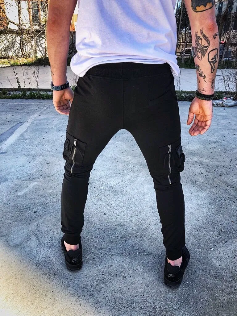 Black Side Pockets Jogger Pant DM3 Streetwear Jogger Pants