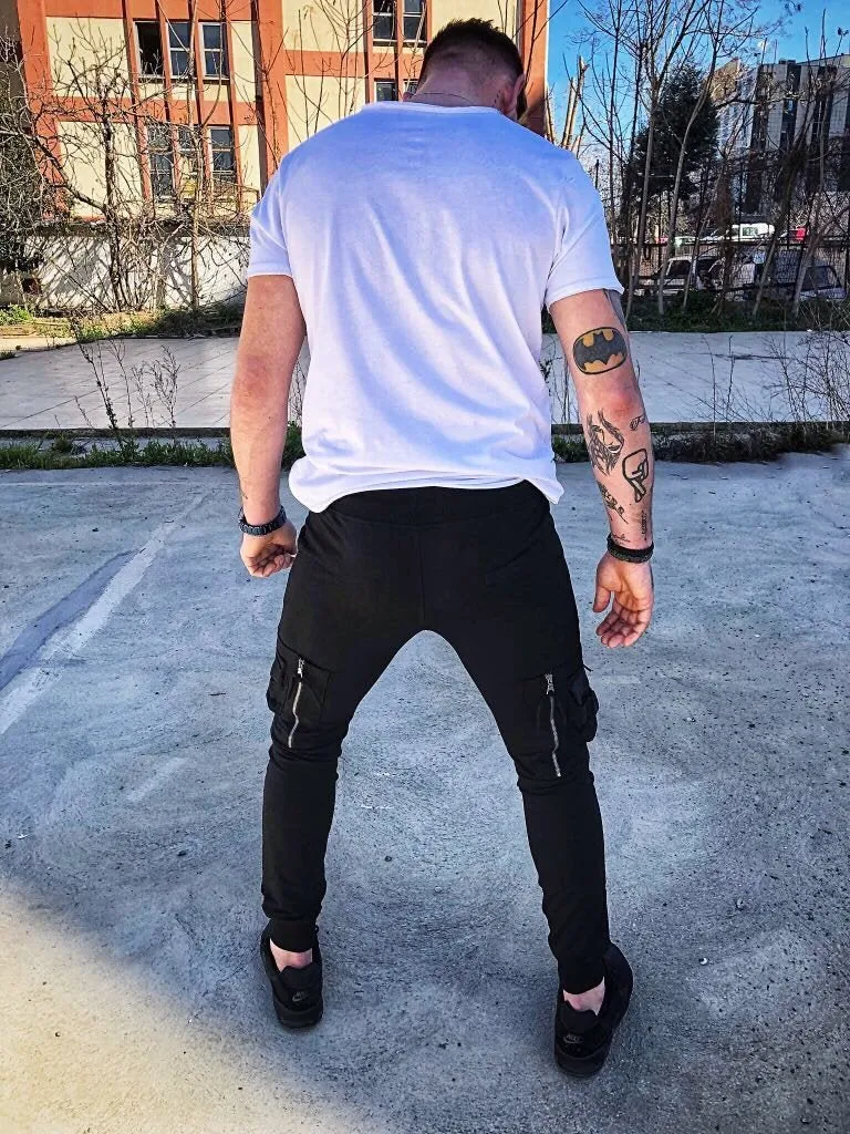 Black Side Pockets Jogger Pant DM3 Streetwear Jogger Pants