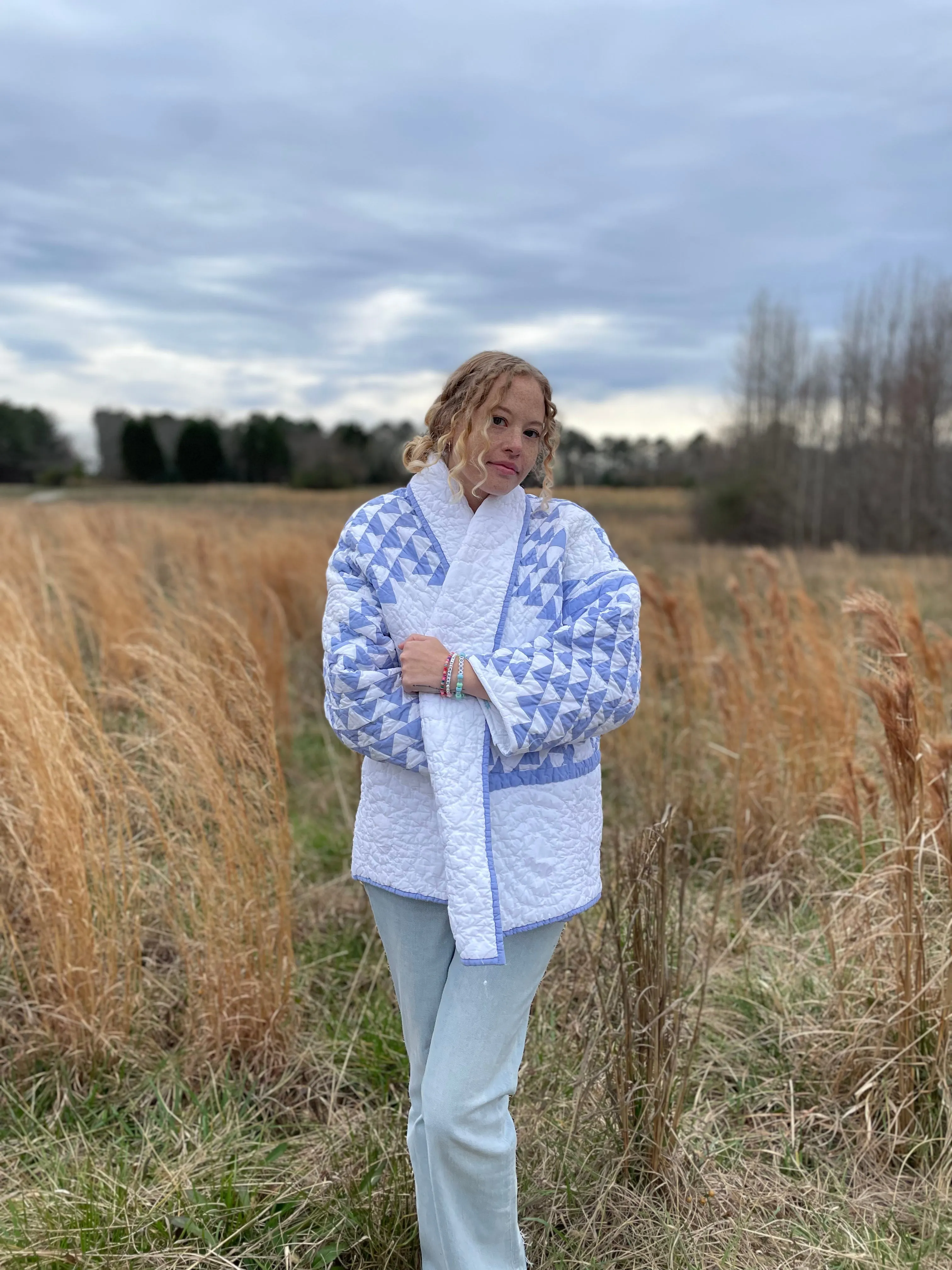 Blue and White Emma Jacket