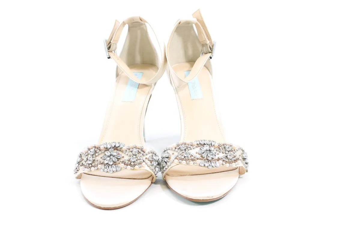 Blue by Betsey Johnson Sb-Gina Women's Champagne Sandals 9M(ZAP15548)