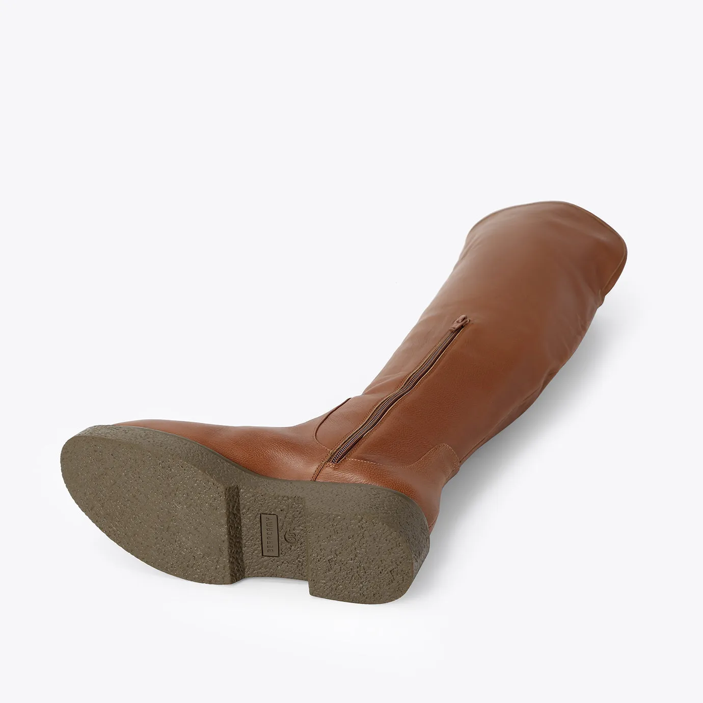 Botte Haute à Talon Bloc - Caramel