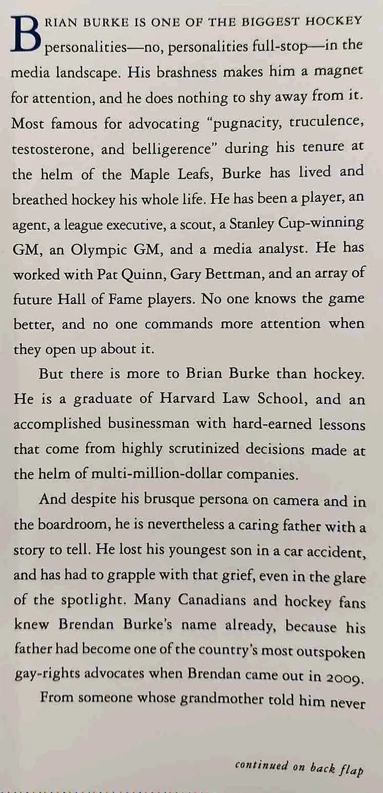 BURKE'S LAW - Brian Burke, Stephen Brunt