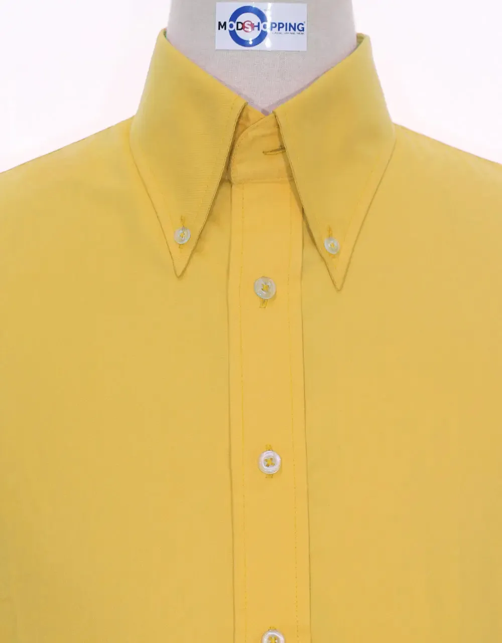 Button Down Collar Mustard Yellow Shirt