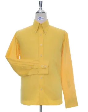 Button Down Collar Mustard Yellow Shirt