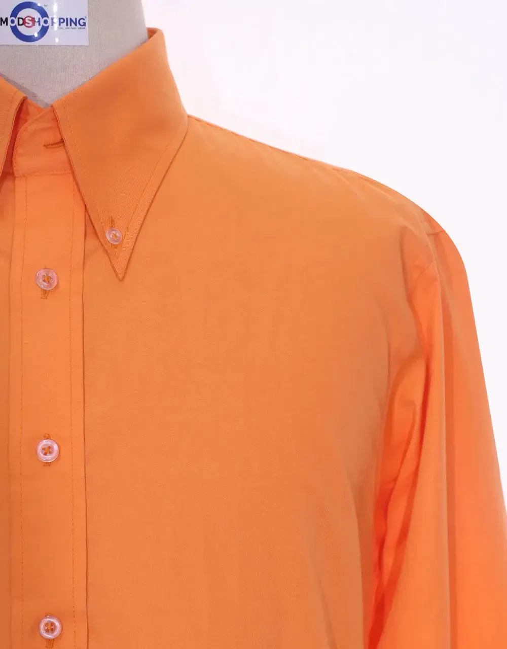 Button Down Shirt - Orange Shirt