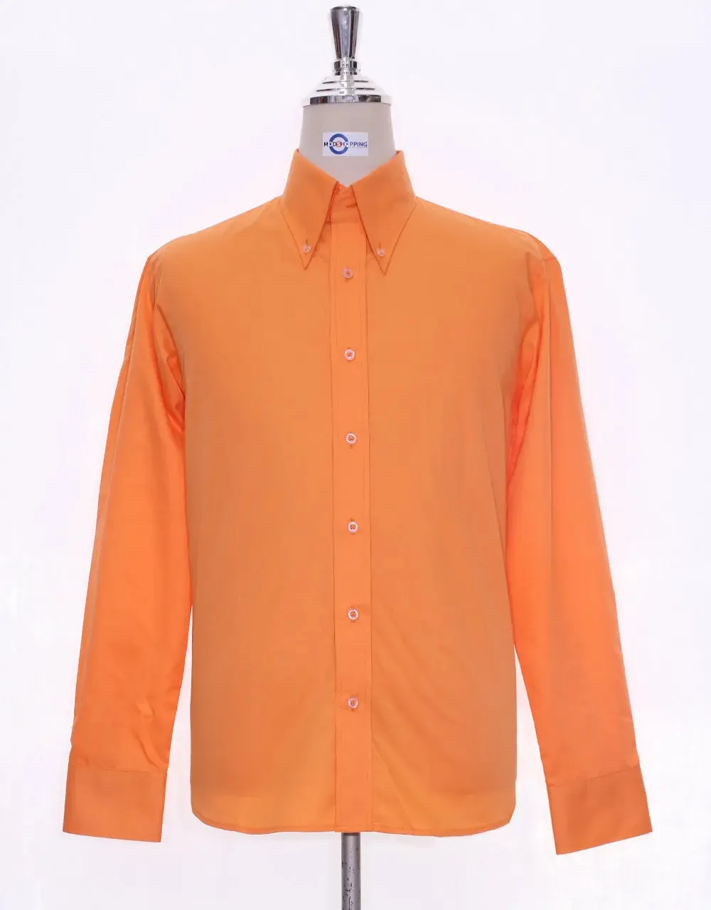 Button Down Shirt - Orange Shirt