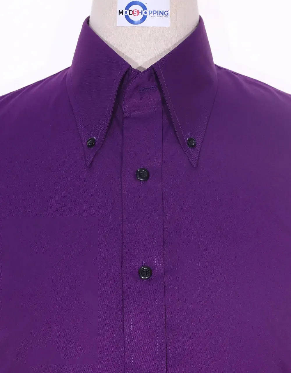 Button Down Shirt - Purple Shirt