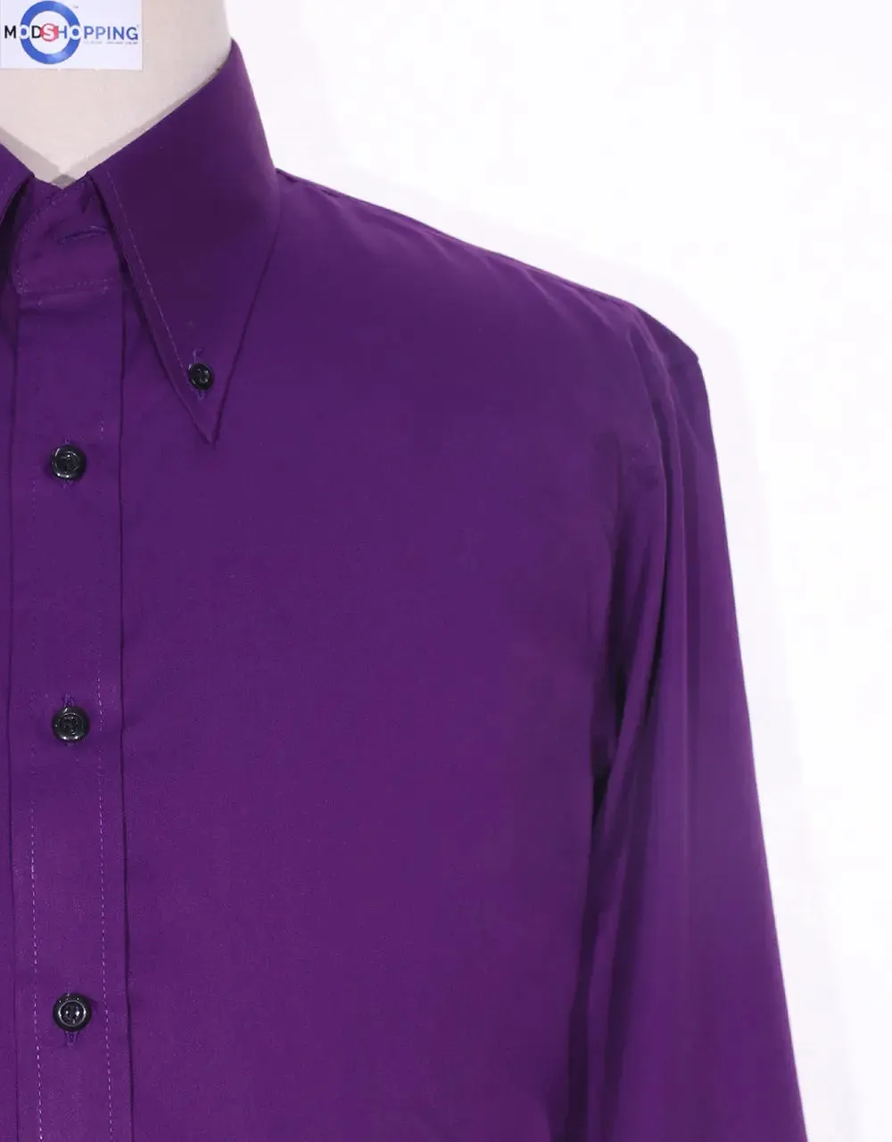 Button Down Shirt - Purple Shirt