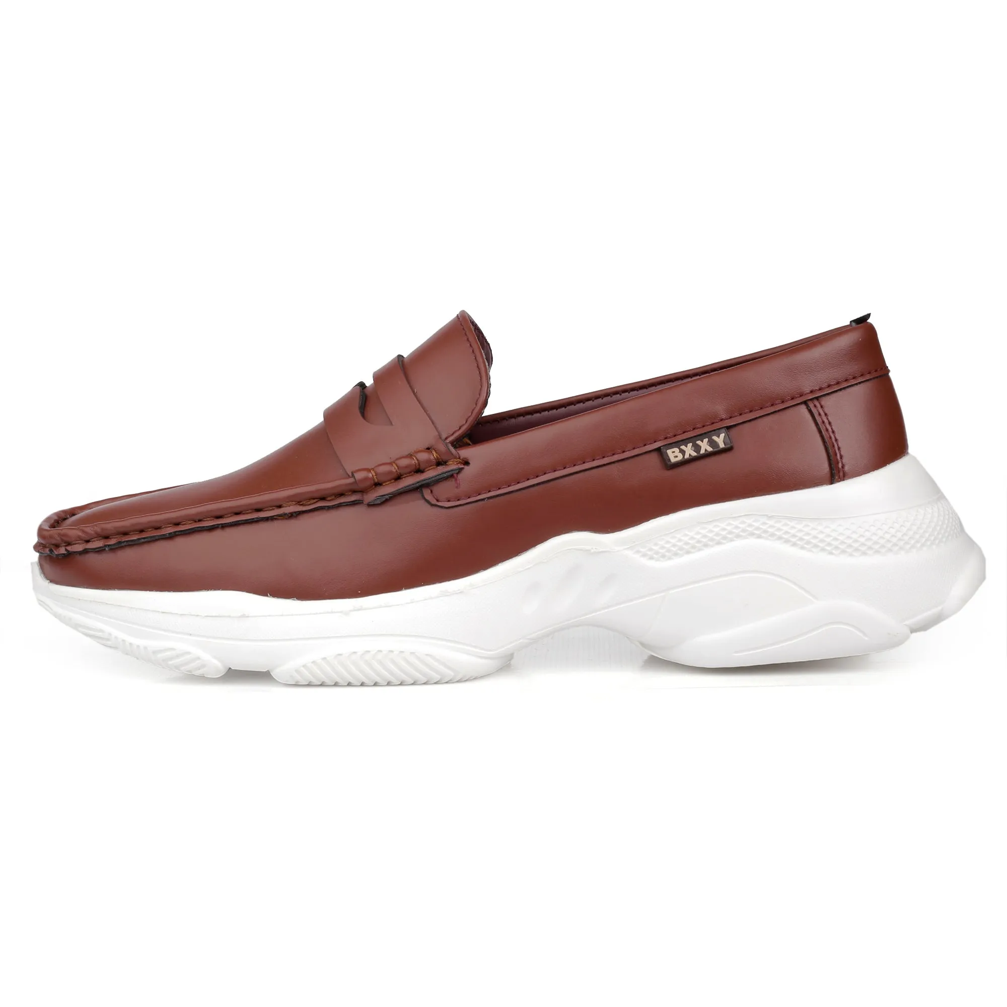 Bxxy's Men's Faux Leather Fashionable and Comfortable Slip-ons