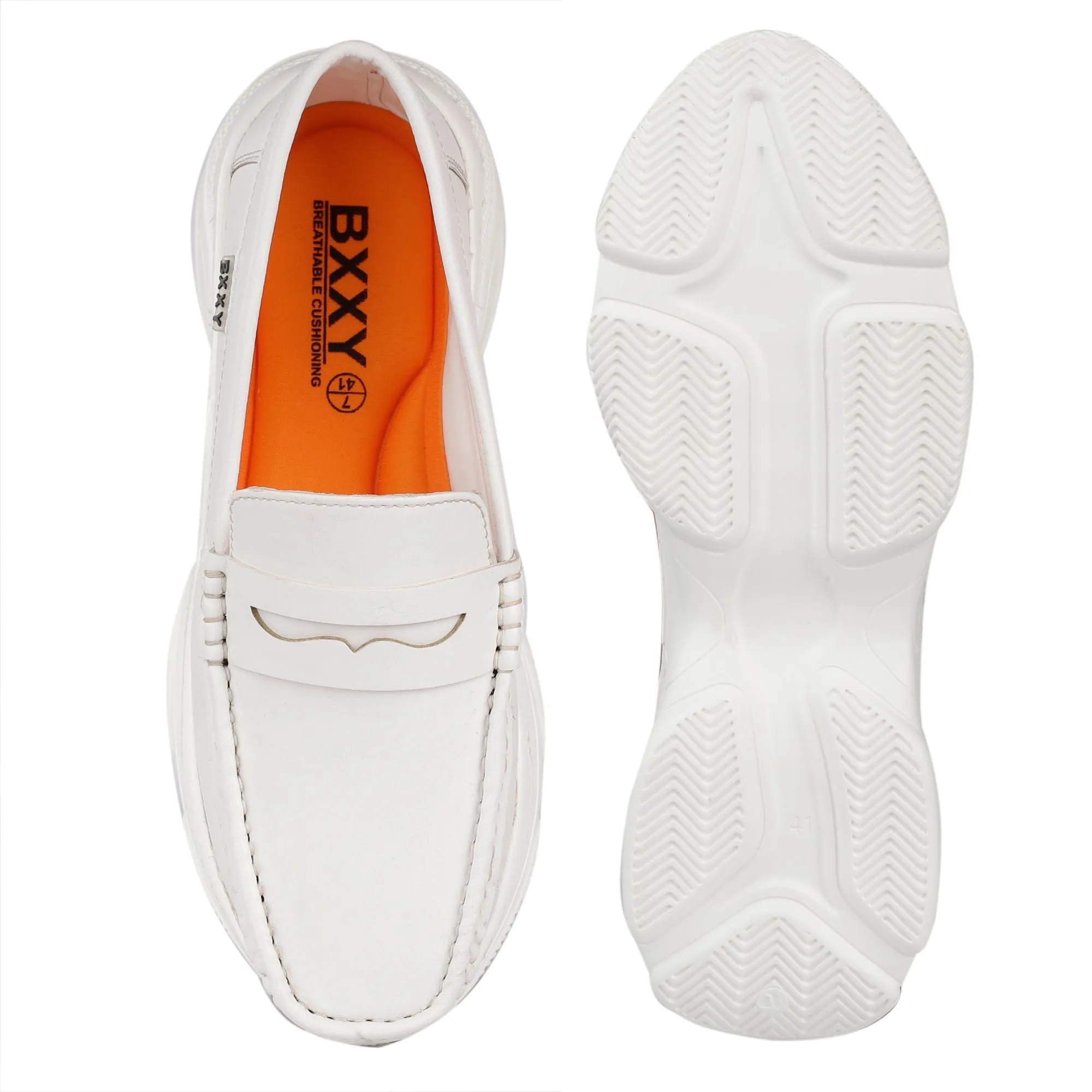 Bxxy's Men's Faux Leather Fashionable and Comfortable Slip-ons