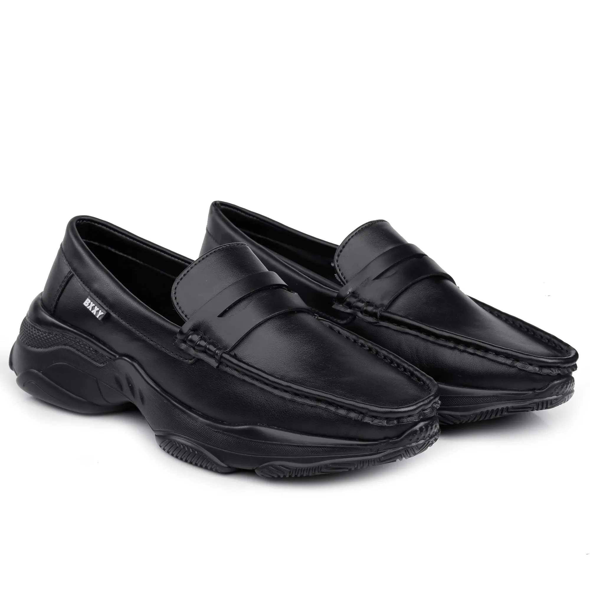 Bxxy's Men's Faux Leather Fashionable and Comfortable Slip-ons