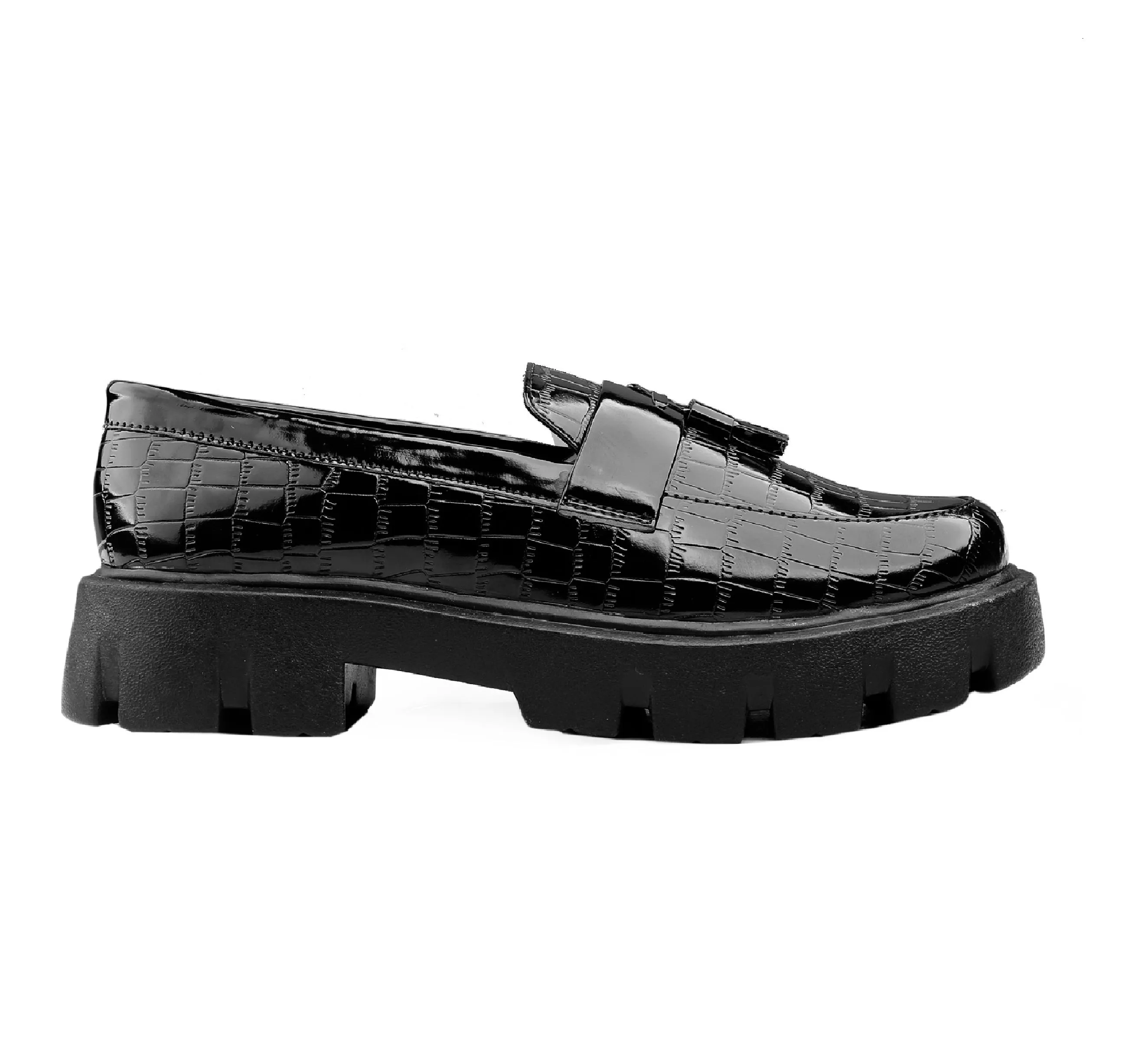 Bxxy's Premium Patent Vegan Tassel Slip-ons for Men