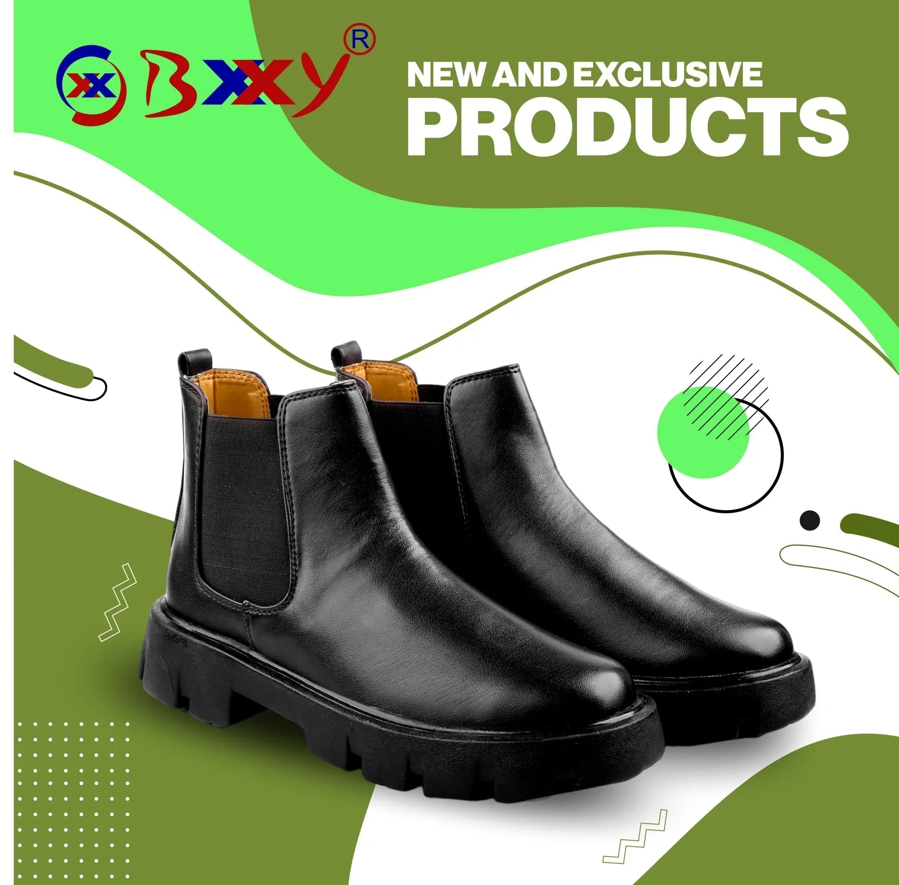 Bxxy's Vegan Leather Ultra Stylish Comfortable Slip-on Chelsea Boots for Men