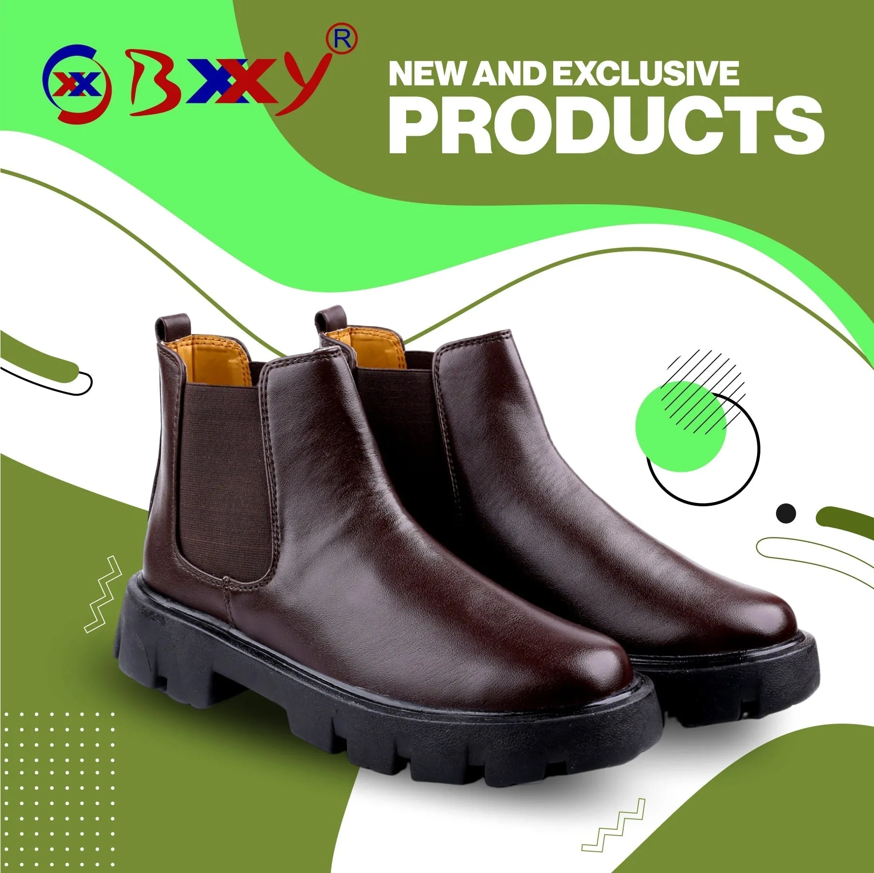 Bxxy's Vegan Leather Ultra Stylish Comfortable Slip-on Chelsea Boots for Men