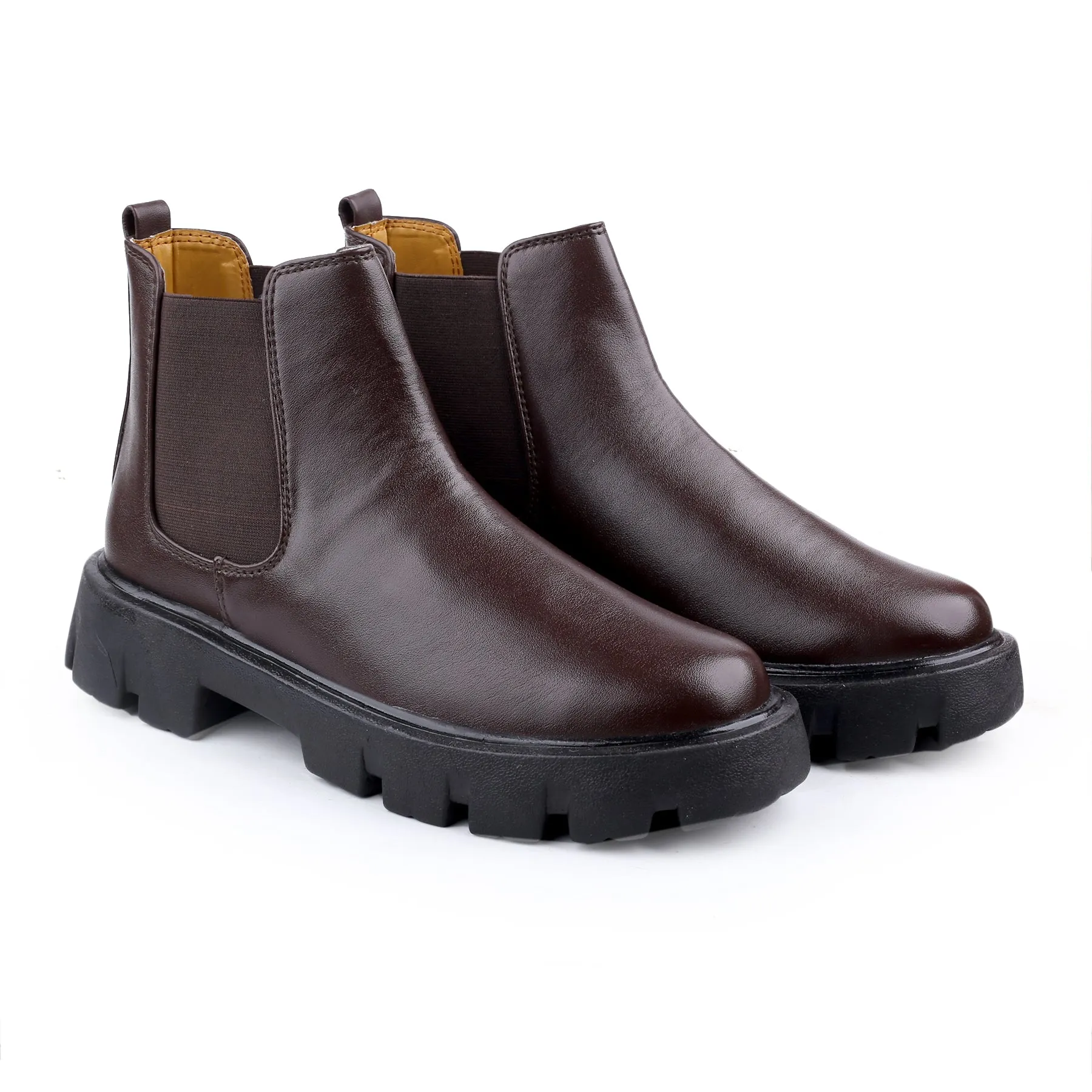 Bxxy's Vegan Leather Ultra Stylish Comfortable Slip-on Chelsea Boots for Men