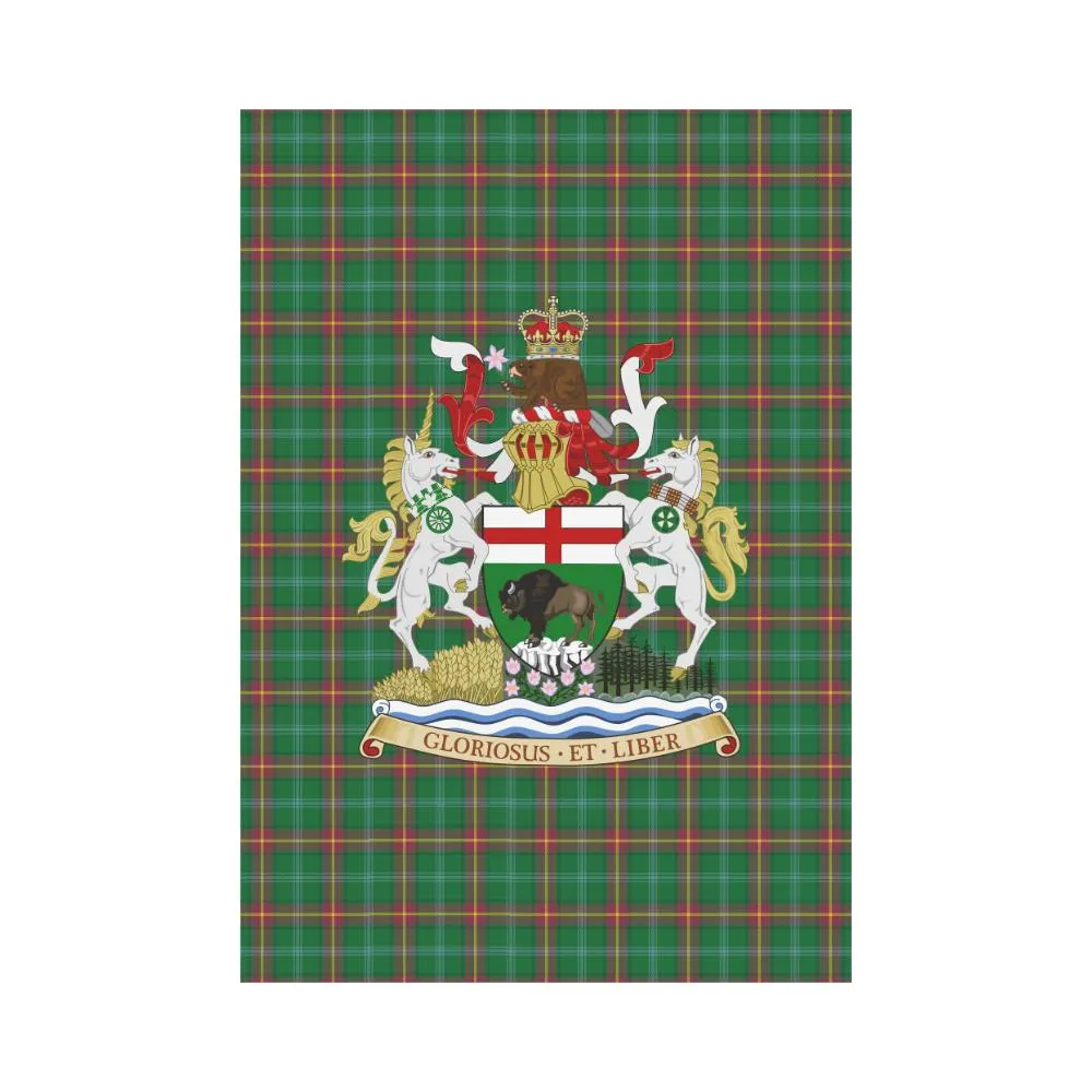 CANADA MANITOBA TARTAN COAT OF ARMS GARDEN FLAG k9