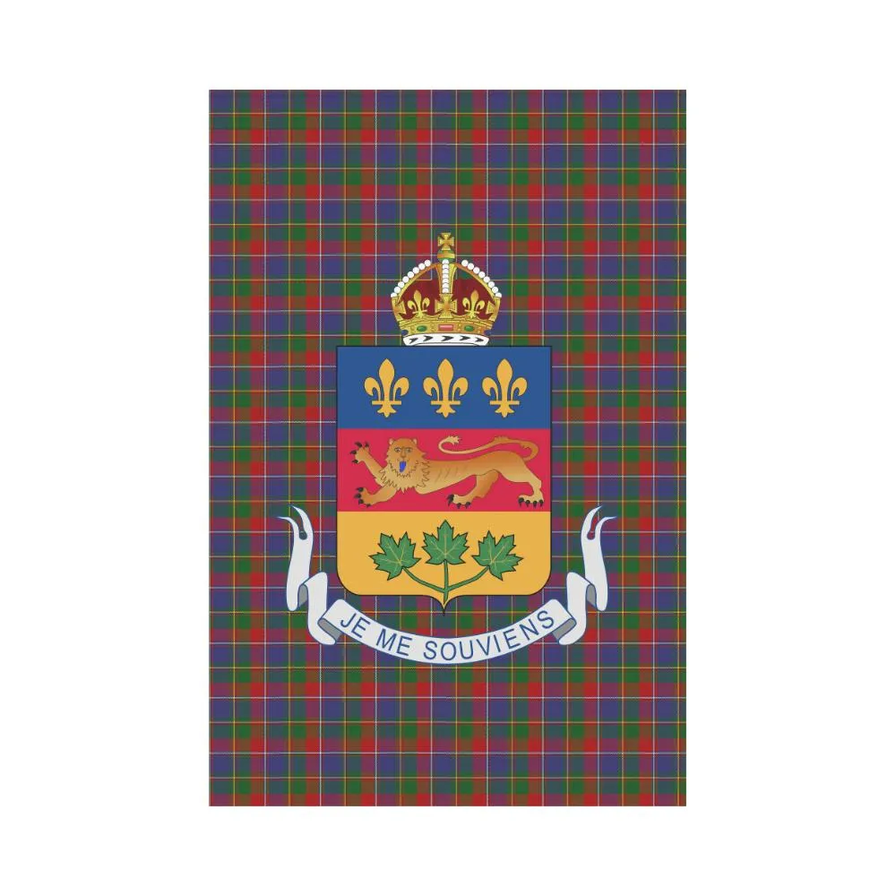 CANADA QUEBEC TARTAN COAT OF ARMS GARDEN FLAG  k9