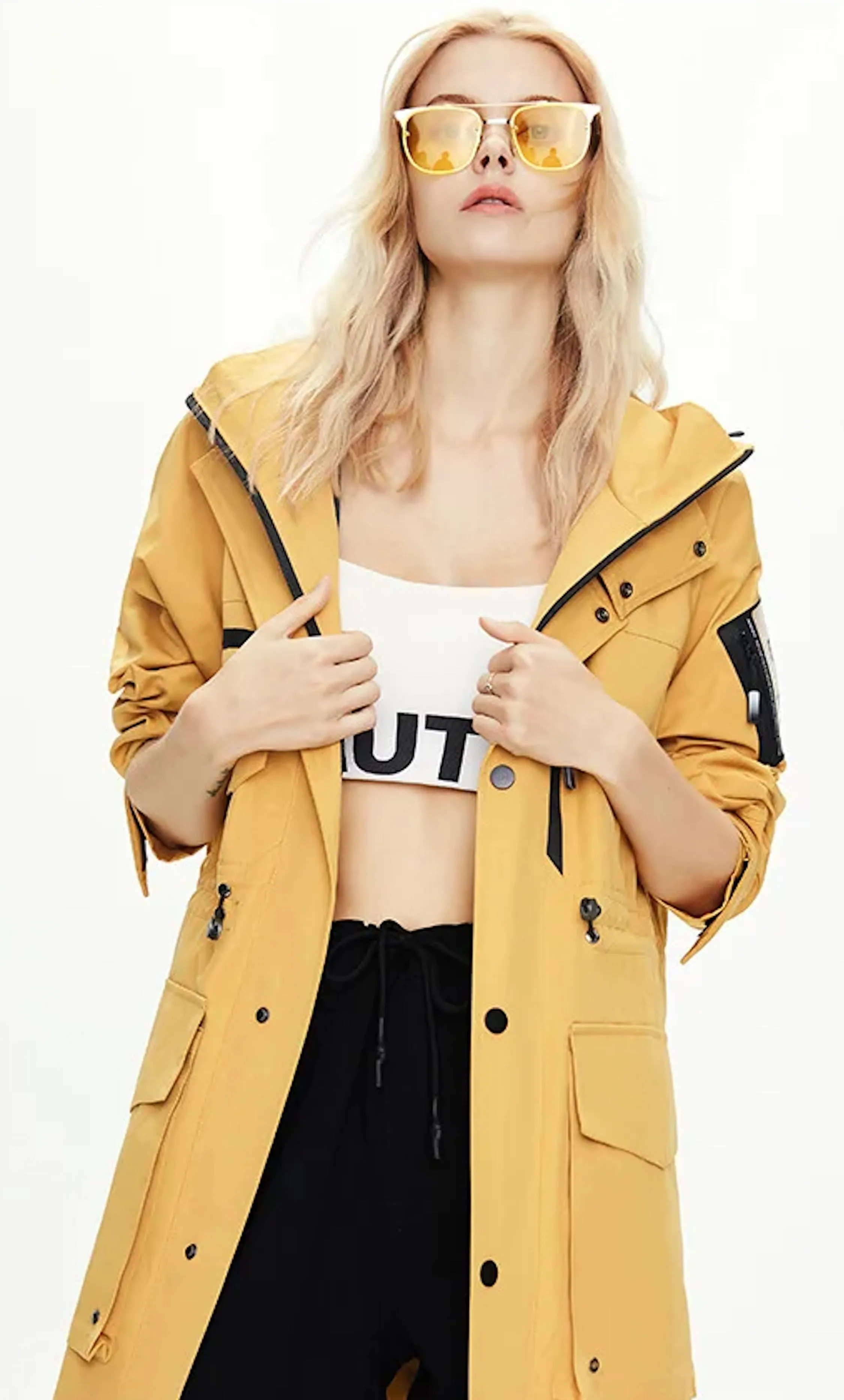 Casual Windbreaker Mid-length Trench Jacket