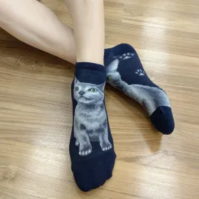 Cat Ankles - Russian Blue Navy