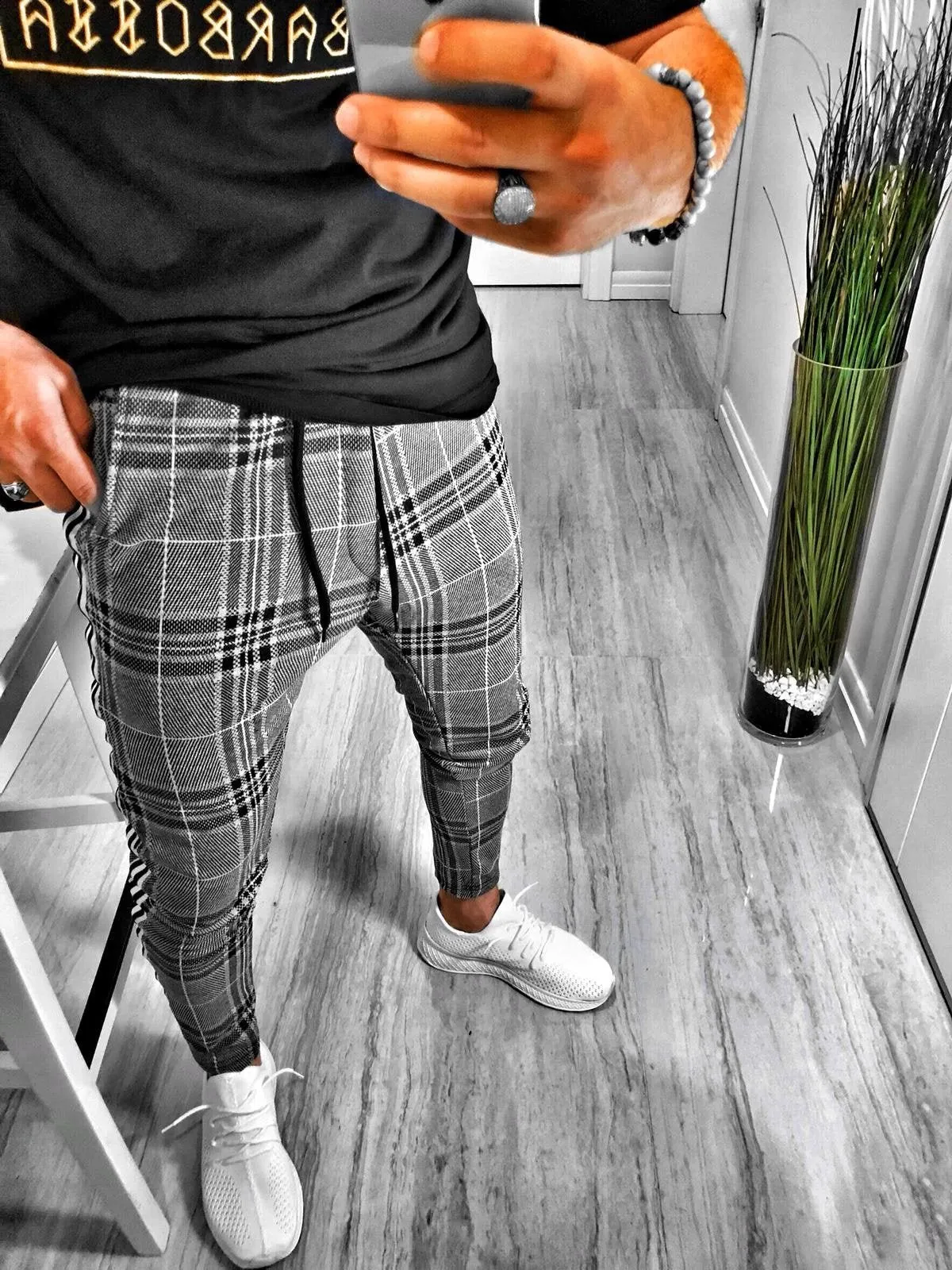 Checkered Jogger Pant S213 Streetwear Jogger Pants