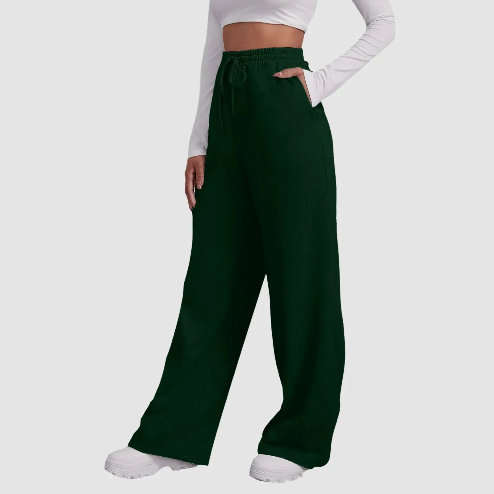 Chic Women's Wide-Leg Streetwear Joggers Sweatpants