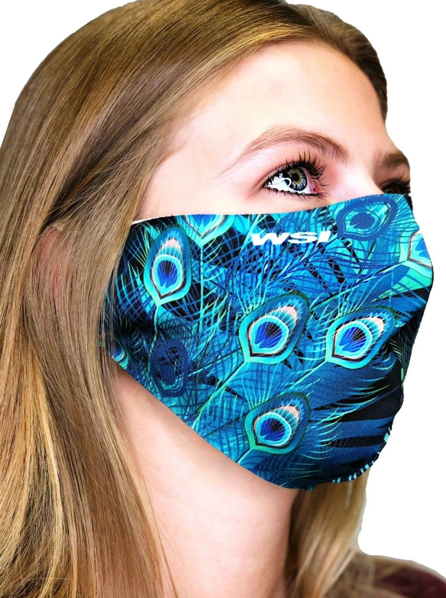 Contoured Protective Mask - Obsidian Peacock