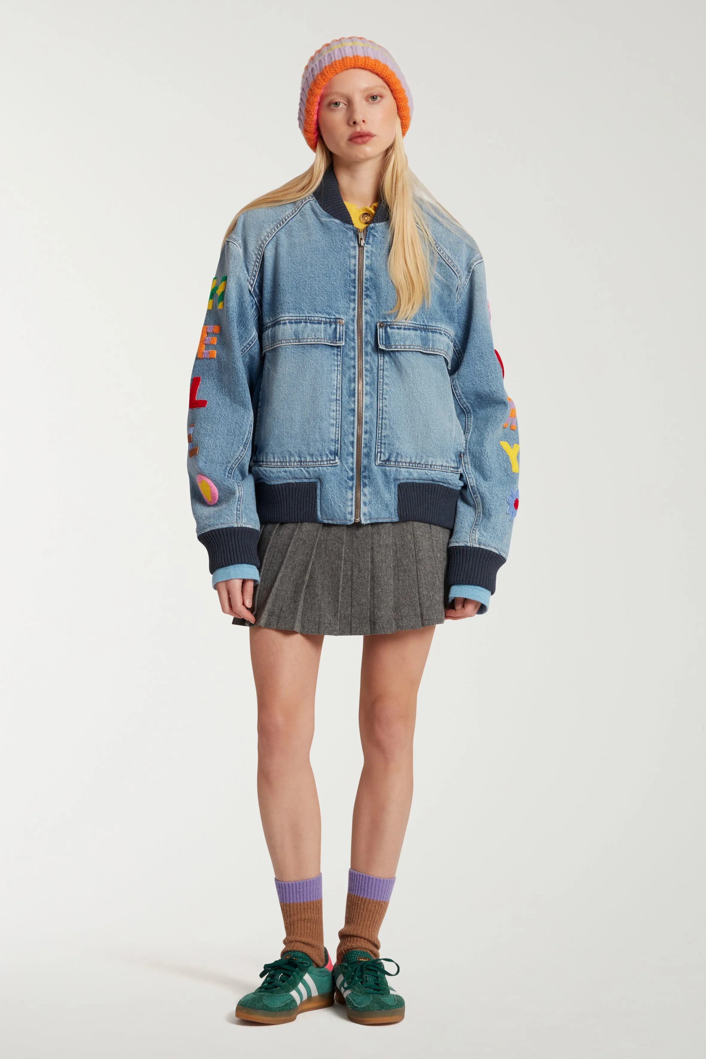 Denim Hello Tokyo Bomber Jacket