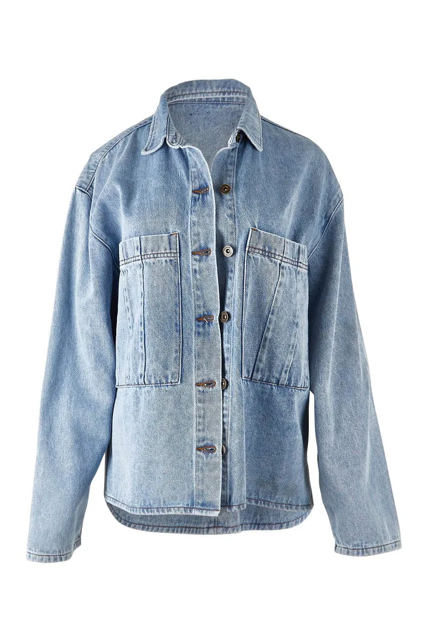 Eb & Ive Meta Denim Jacket - Blue Denim