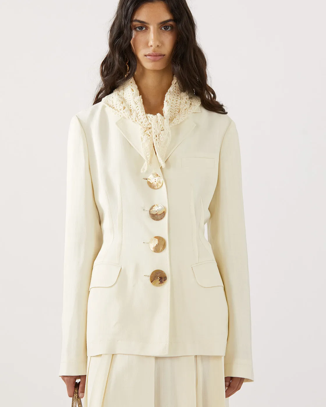 Etta Jacket Viscose Off-White