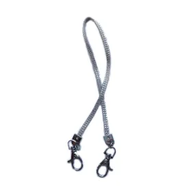 Face Mask Lanyard | Rhinestone Grey