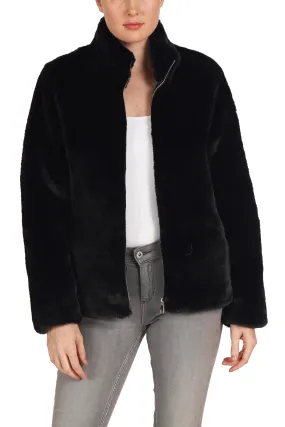 Faux Fur Zippered Jacket