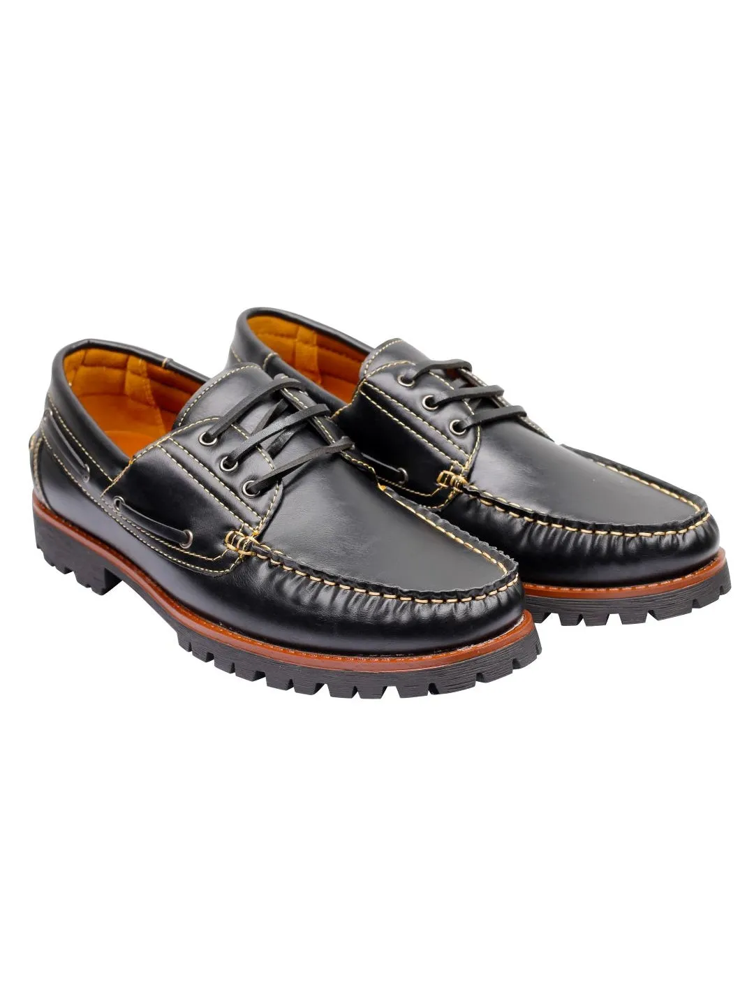 Faux Leather Boat Shoes