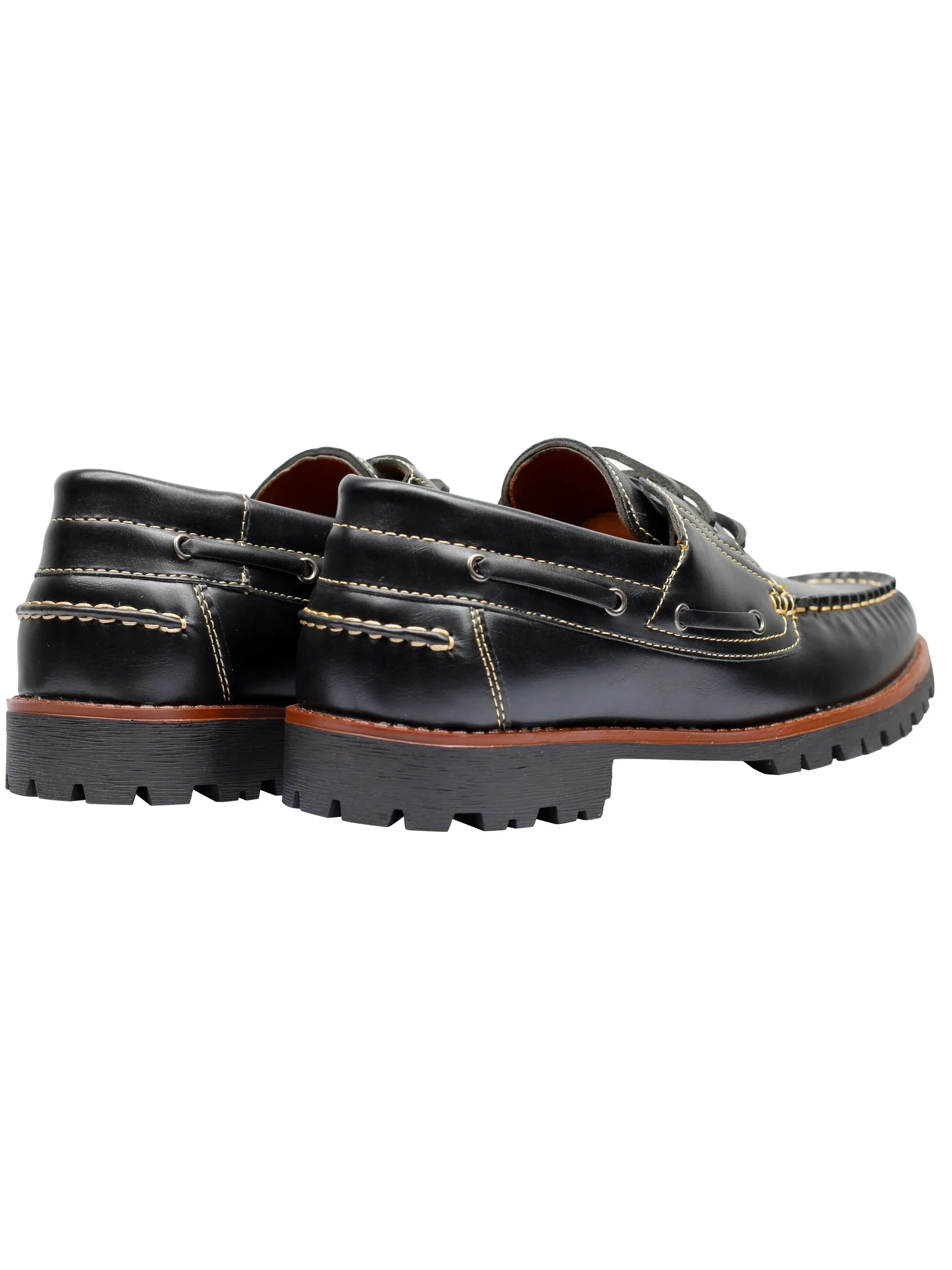 Faux Leather Boat Shoes