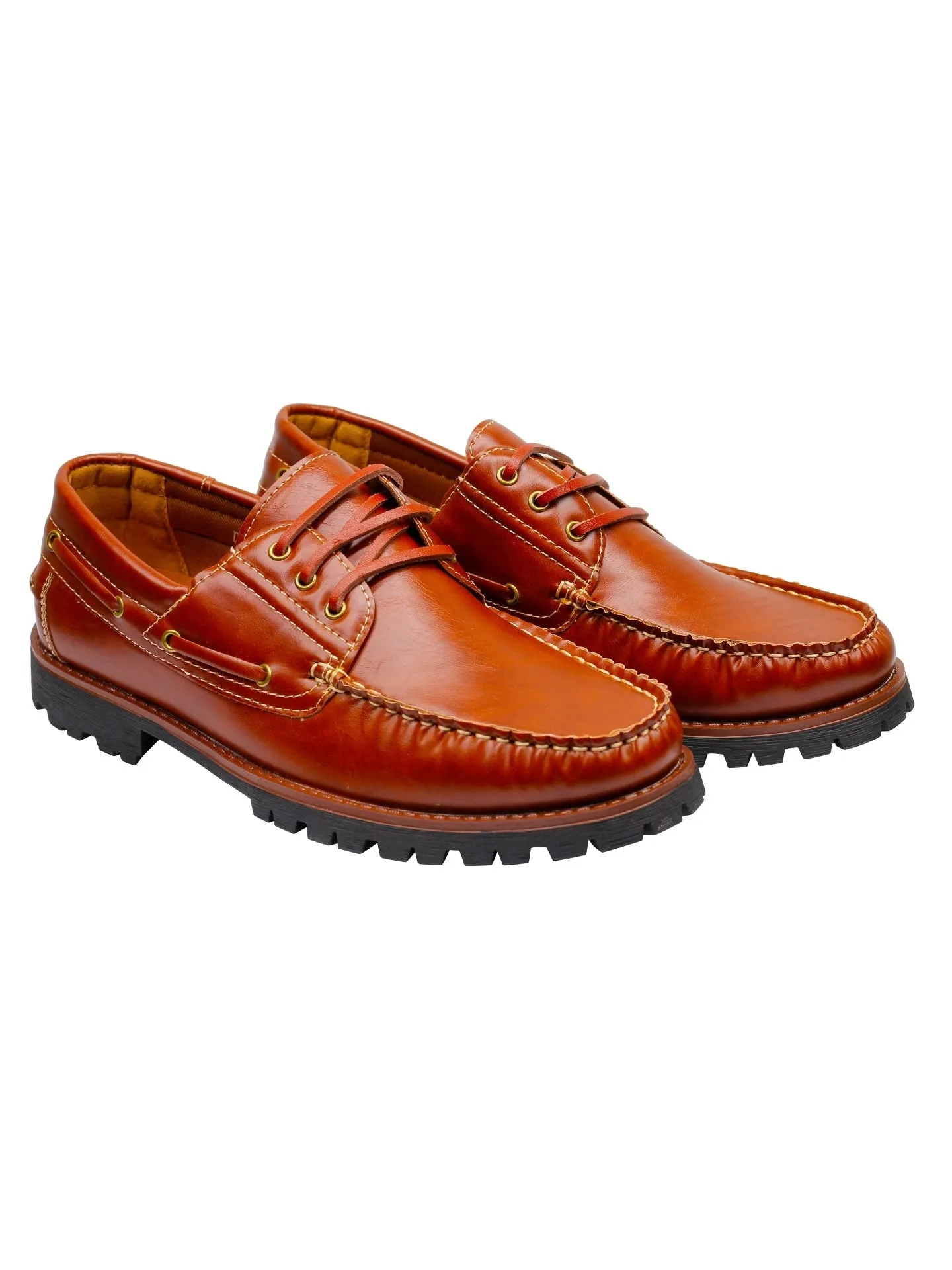 Faux Leather Boat Shoes