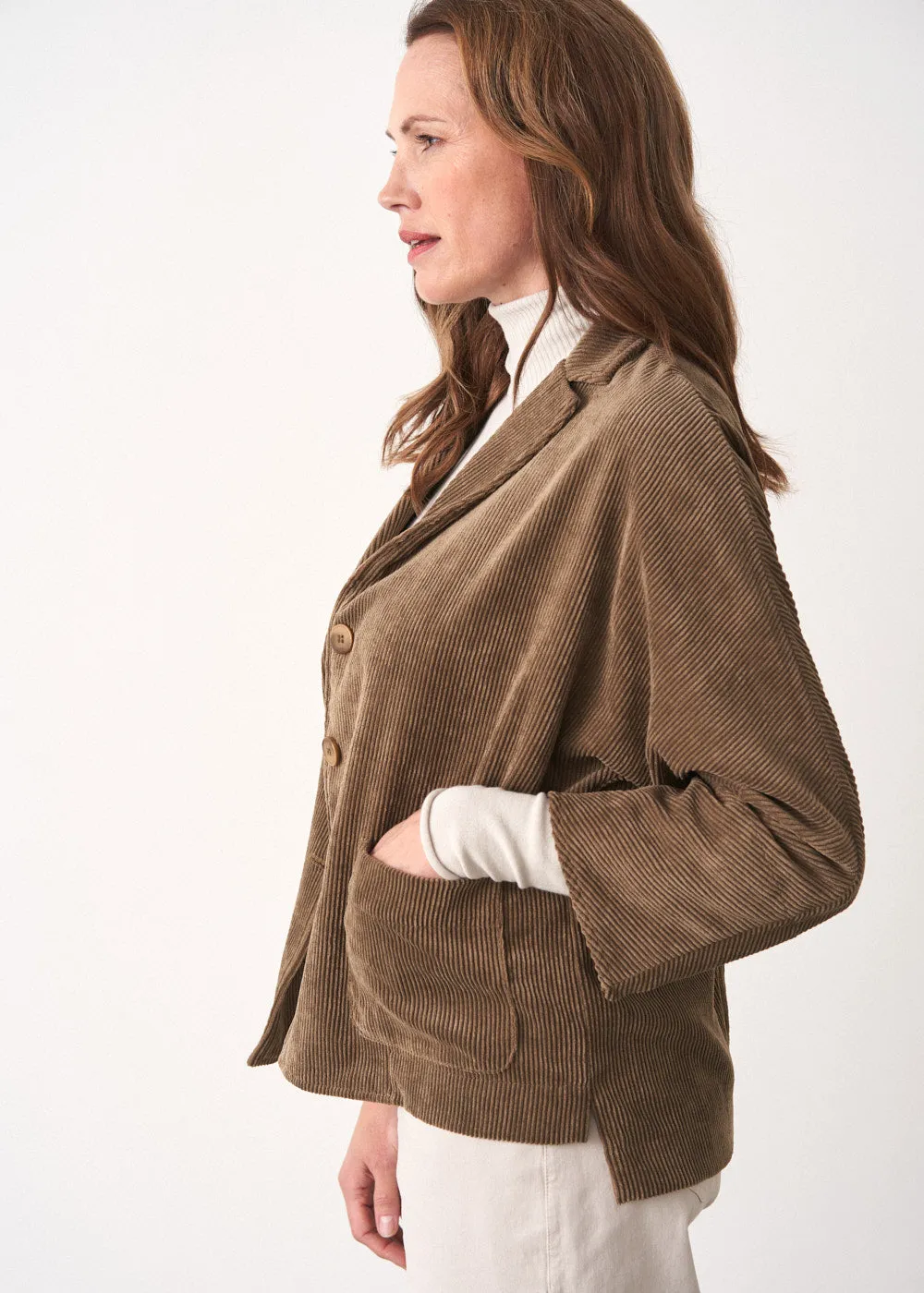 GEORGIA CORDUROY JACKET - KHAKI