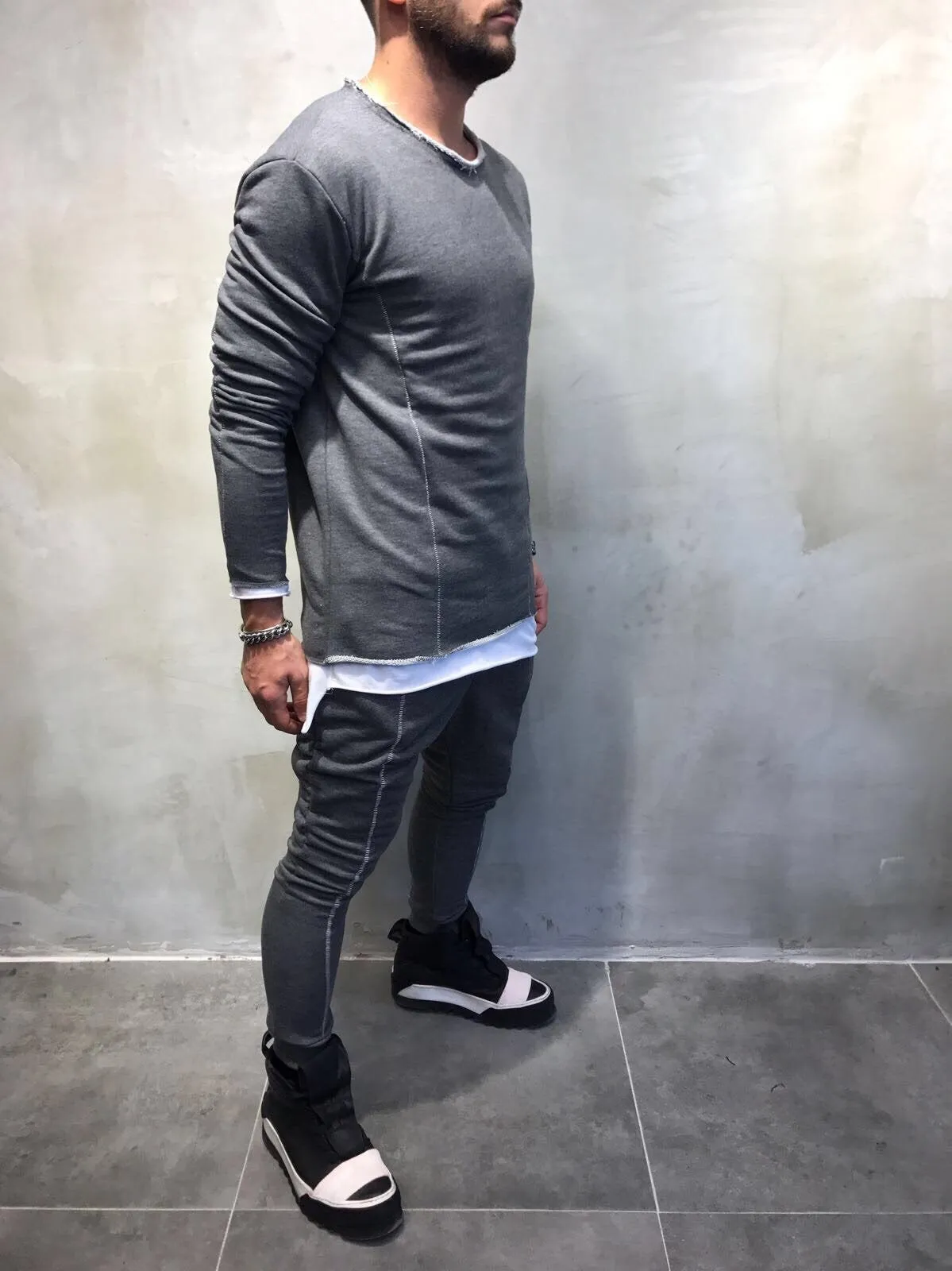 Gray Jogger Pant SJ250 Streetwear Jogger Pants