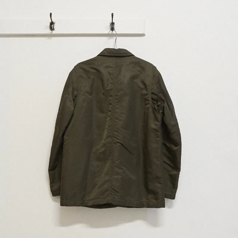 green padded bomber jacket