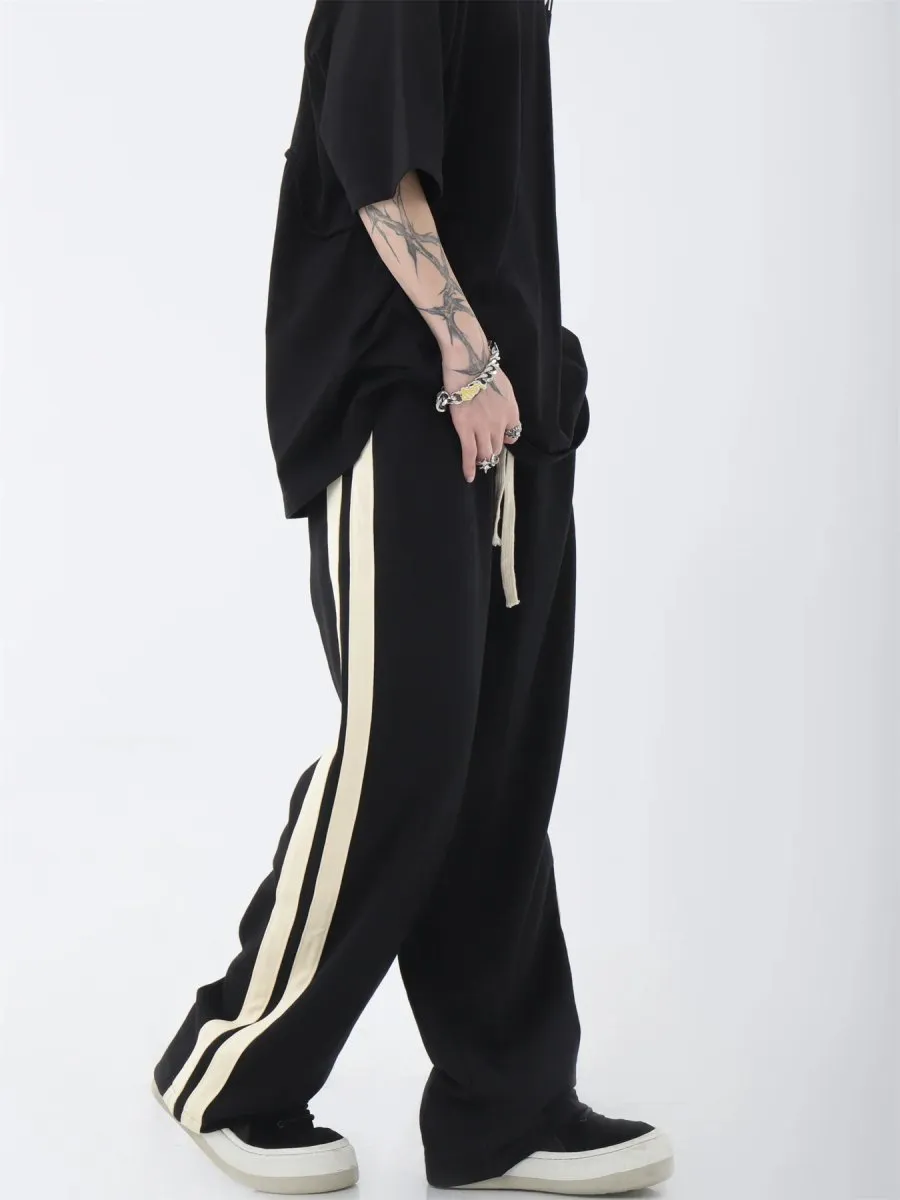 GS No. 163 Striped Loose Jogger Pants