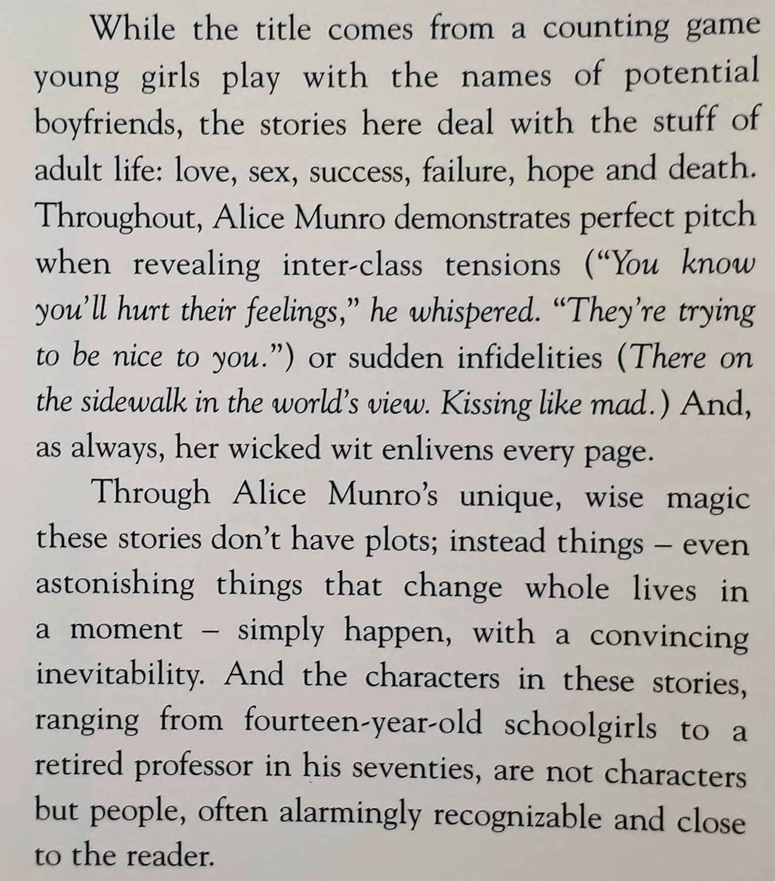 HATESHIP, FRIENDSHIP, COURTSHIP, LOVESHIP, MARRIAGE - Alice Munro